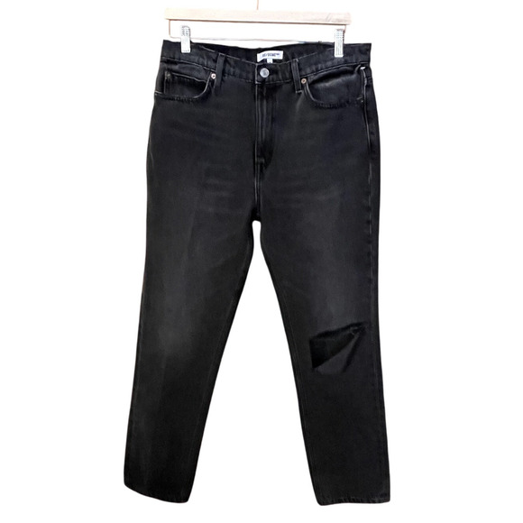 NWT RE/DONE 70s High Waist Distressed Straight Leg Rip Jeans Size 30 - Picture 3 of 9
